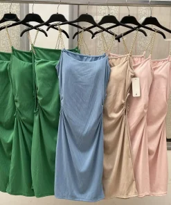 Sukienki damskie WŁOSKA,Size uni ,paczka 6 szt mix kolor