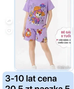 Komplety DZIECIĘCA,Size 3-10lat,paczka 5szt, 1 kolor