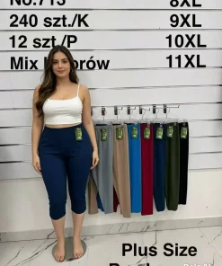 Legginsy Damskie,Size 8xl-11xl,paczka 12szt, mix kolor