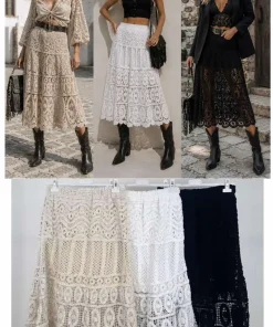 Spódnica długa Damskie,Size uni,paczka 6szt, mix kolor