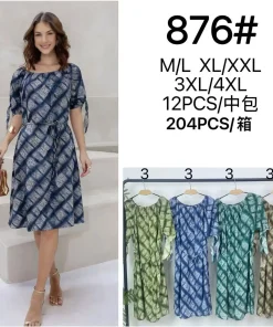 Sukienki damskie,size m/l-3/4xl,Paczka 12szt,mix kolor