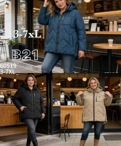 Kurtki damskie,size 3-7xl,Paczka 5szt,1kolor
