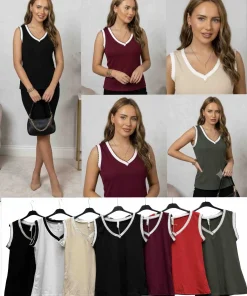 Bluzki damskie WŁOSKA ,Size uni ,paczka 6 szt mix kolor