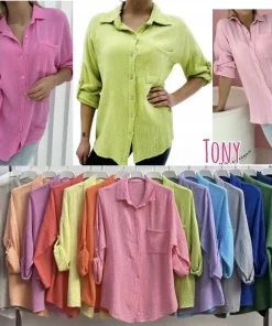 Koszule damskie WŁOSKA ,Size uni ,paczka 6 szt mix kolor