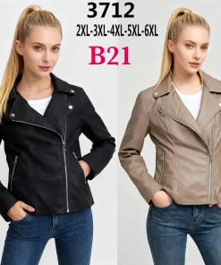 Kurtki skórzane damskie,size 2-6xl,Paczka 5szt,1kolor