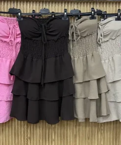 Sukienki damskie WŁOSKA ,Size uni ,paczka 6 szt mix kolor