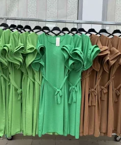 Sukienki damskie WŁOSKA,Size uni ,paczka 6 szt mix kolor