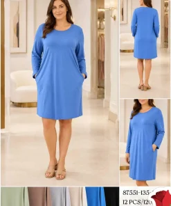 Sukienki Damskie,Size xl-4xl,paczka 12szt, mix kolor