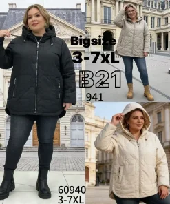 Kurtki damskie,size 3-7xl,Paczka 5szt,1kolor