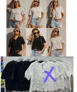 Bluzki Damskie,Size uni,paczka 6szt, 1 kolor