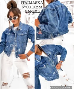 Kurtki Jeansowe Damskie,Size s/m-l/xl,paczka 10szt, 1 kolor