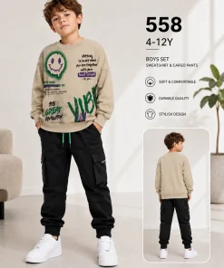 Komplety DZIECIĘCA,Size 4-12lat,paczka 5szt, 1 kolor