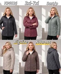 Kurtki damskie,size 3-7xl,Paczka 5szt,1kolor