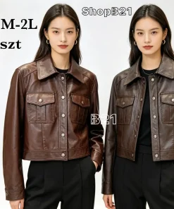 Kurtki skórzane damskie,size s-l,Paczka 6szt,1kolor