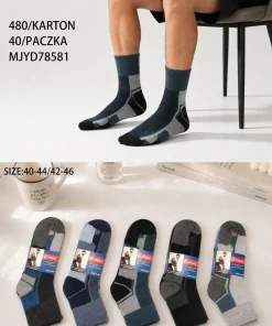 Skarpety MĘSKIE,Size 40-46,paczka 40szt, mix kolor