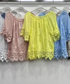 Bluzki damskie WŁOSKA ,Size uni ,paczka 6 szt mix kolor