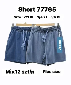 Spodenki jeansowe Damskie,Size 2xl/3xl-5xl/6xl,paczka 12szt, mix kolor