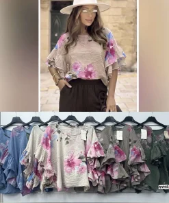 Bluzki damskie WŁOSKA ,Size uni ,paczka 6 szt mix kolor