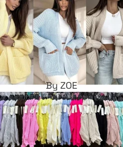 Swetry damskie WŁOSKA ,Size uni ,paczka 6 szt mix kolor