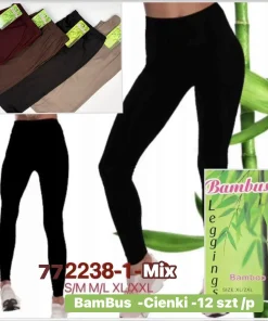 Legginsy Damskie,Size s/m-xl/2xl,paczka 12szt, mix kolor