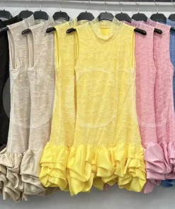 Sukienki damskie WŁOSKA ,Size uni ,paczka 6 szt mix kolor
