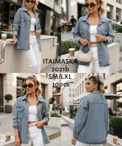 Kurtki Jeansowe Damskie,Size s/m-l/xl,paczka 10szt, 1 kolor