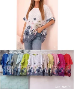 Bluzki damskie WŁOSKA ,Size uni ,paczka 6 szt mix kolor