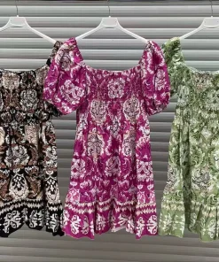 Sukienki damskie WŁOSKA ,Size uni ,paczka 6 szt mix kolo
