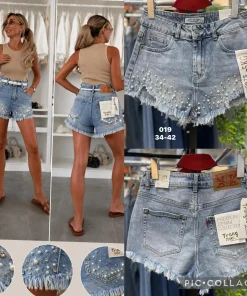 Spodenki jeansowe damskie,size 34-42,Paczka 12szt,1kolor