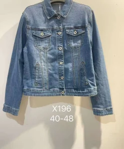 Kurtki Jeansowe Damskie,Size 40-48,paczka 10szt, 1 kolor