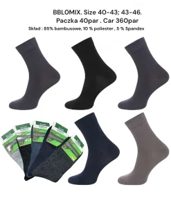 Skarpety MĘSKIE,Size 40-46,paczka 40szt, mix kolor