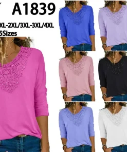 Bluzki damskie,size m-5xl,Paczka 12szt,mix kolor