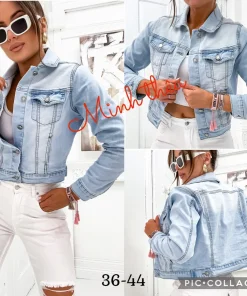 Kurtki Jeansowe Damskie,Size 36-44,paczka 10szt, 1 kolor