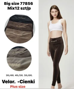 Legginsy Damskie,Size 3xl/4xl-5xl/6xl,paczka 12szt, mix kolor