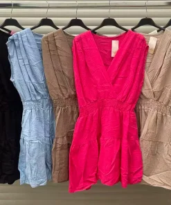 Sukienki damskie WŁOSKA ,Size uni ,paczka 6 szt mix kolor