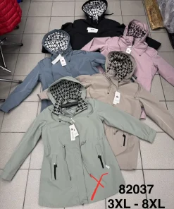 Kurtki damskie,size 3-8xl,Paczka 6szt,1kolor