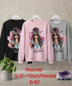 Bluzy damskie,size s-xl,Paczka 12szt,mix kolor