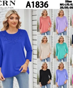 Bluzki damskie,size m-5xl,Paczka 12szt,mix kolor