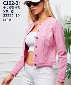Kurtki Jeansowe Damskie,Size xs-xl,paczka 10szt, 1 kolor