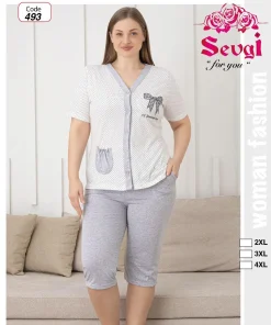 Piżamy Damskie,Size 2xl-4xl,paczka 12szt, mix kolor