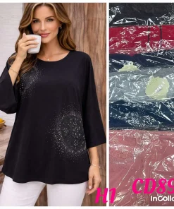 Bluzki damskie,size m/l-xl/2xl,Paczka 12 szt,mix kolor
