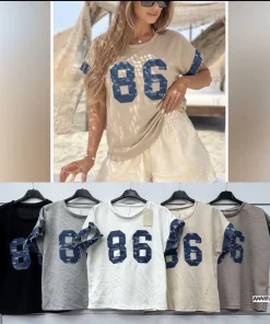 Bluzki damskie WŁOSKA ,Size uni ,paczka 6 szt mix kolor