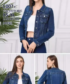 Kurtki Jeansowe Damskie,Size xs-xl,paczka 10szt, 1 kolor