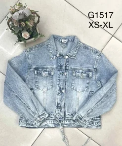 Kurtki Jeansowe Damskie,Size xs-xl,paczka 12szt, 1 kolor