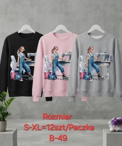Bluzy damskie,size s-xl,Paczka 12szt,mix kolor
