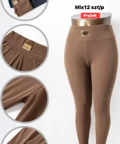 Legginsy Damskie,Size s/m-2xl/3xl,paczka 12szt, mix kolor