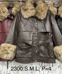 Kurtki skórzane damskie,size s-l,Paczka 4szt,1kolor