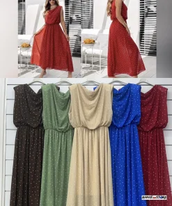 Sukienki damskie WŁOSKA ,Size uni ,paczka 6 szt mix kolor