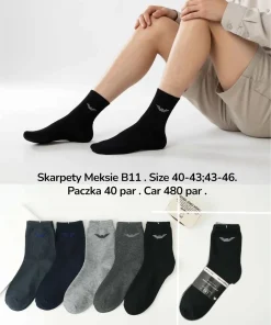 Skarpety MĘSKA,Size 40-46,paczka 40szt, mix kolor