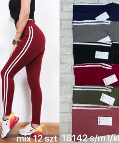 Legginsy Damskie,Size s/m-l/xl,paczka 12szt, mix kolor